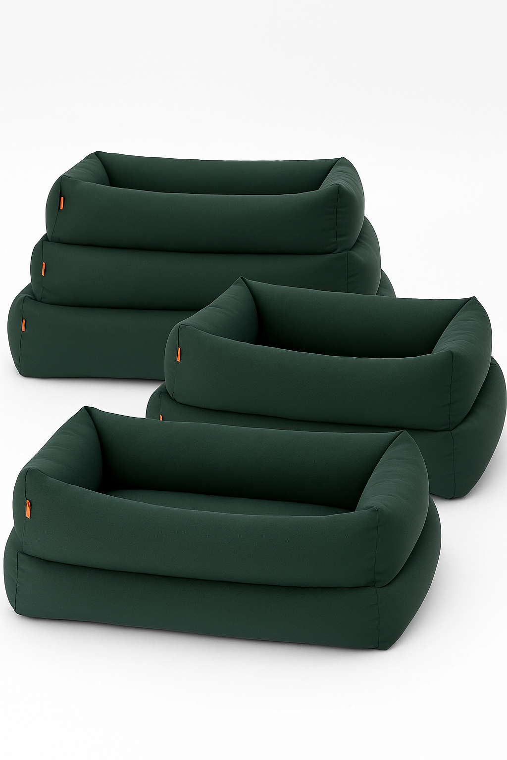 PetLux Orthopedic Reversible Pet Bed – XXL Soft Velvet Sofa for Dogs & Cats (Green)